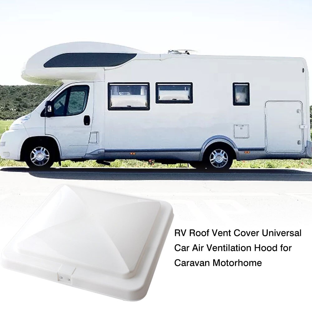 Dakraam 42x42 Cm Voor Camper & Caravan - Ventilatierooster Met Muggennet, Zwart/Wit, Universeel