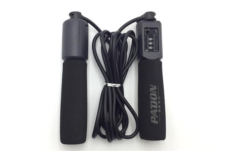 3 años + niños saltar a la cuerda saltar cuerda longitud ajustable conteo automático Fitness pérdida de peso ejercicio 2,8 m: Black