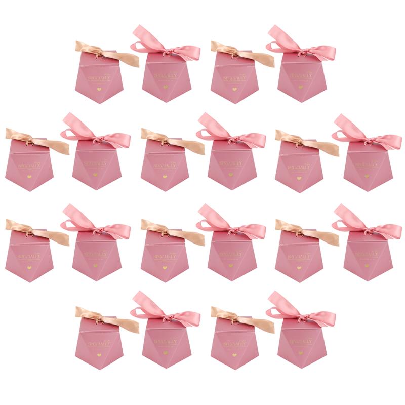 20Pcs Wedding Candy Box Diamond Shaped Packing Box Box Decorative Candy Case for Party Wedding: Default Title