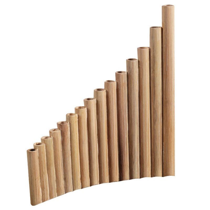 Pan Flute 15 Pipes Natural Bamboo Wind Instrument Panpipe G Key Panpipe Handmade Woodwind Instrument Folk Instrumentos: Default Title