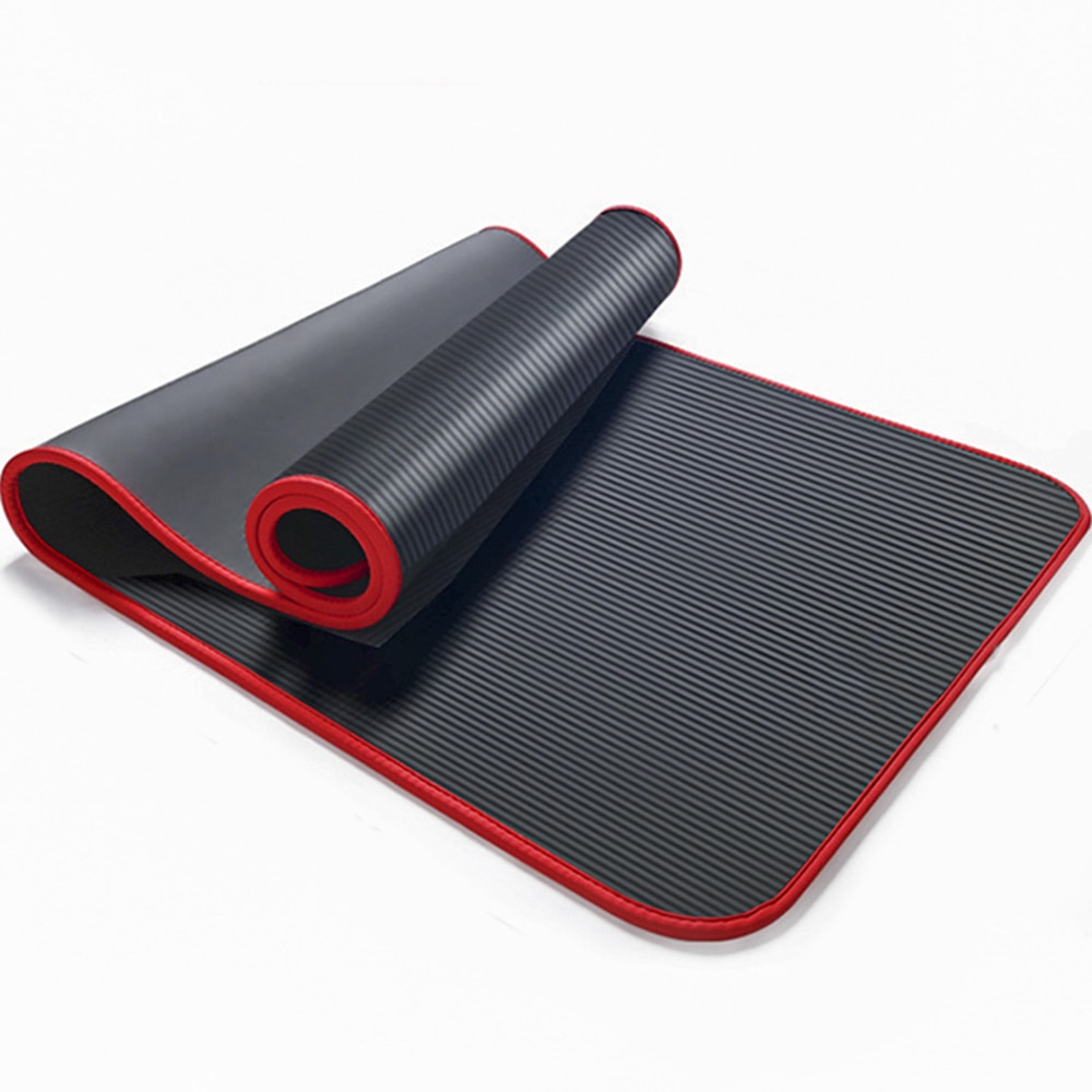 10mm extra tjocka 183 x 61cm halkfria yogamattor för fitness smaklösa pilates gym träningsdynor med bandage/väska