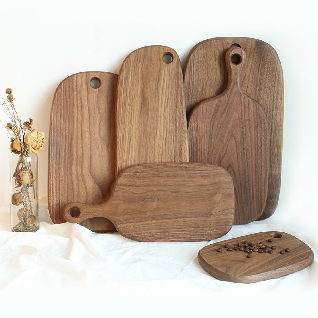 Chopping Boards Solid Wood Cutting Board Black Walnut Pizza Board Whole Wood Steak Bread Board Cutting Vegetables Fruit