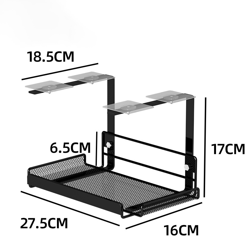 Verstelbare Opbergplank Onder Tafel Voor Opbergkoord, Stopcontact, Multifunctionele Keukenplank, Kastopbergplank, Gaatje: VIOLET/Viooltje