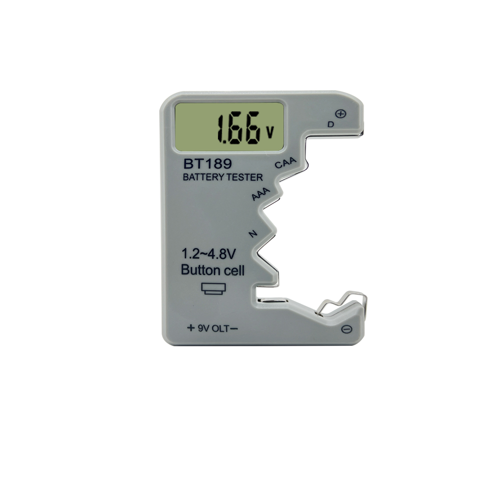 BT-189 AA/AAA/C/D/9V/1,5 V pantalla LCD medidor de voltaje de batería Universal indica voltios probador comprobador BT189 probador de batería: YELLOW
