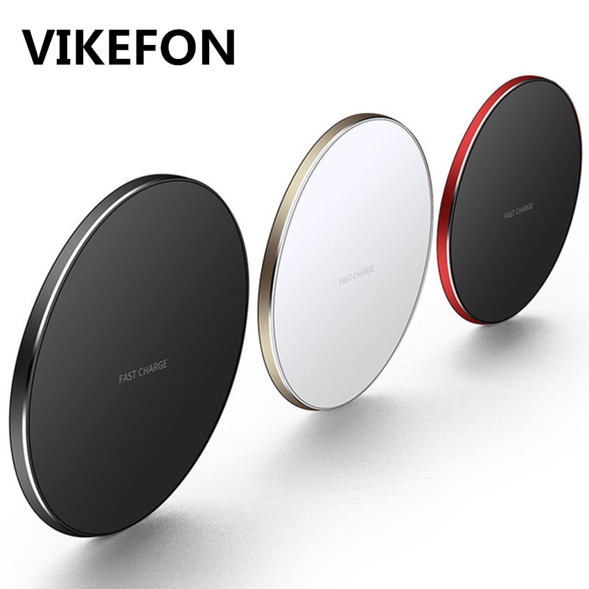 Qi Metal Wireless Charger for iPhone 11 Xs Max X 8 Plus 10W/7.5W/5W QC3.0 USB Phone Fast Charger Pad for Samsung Xiaomi Huawei