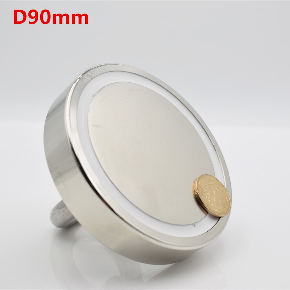 D60mm strong powerful round neodymium Magnet hook salvage magnet sea Fishing equipments Holder Pulling Mounting Pot with ring: D90MM