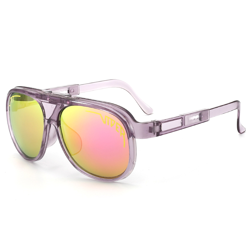 Retro solbriller menn kvinner vintage solbriller steampunk  uv400 punk kjørebriller: Rosa