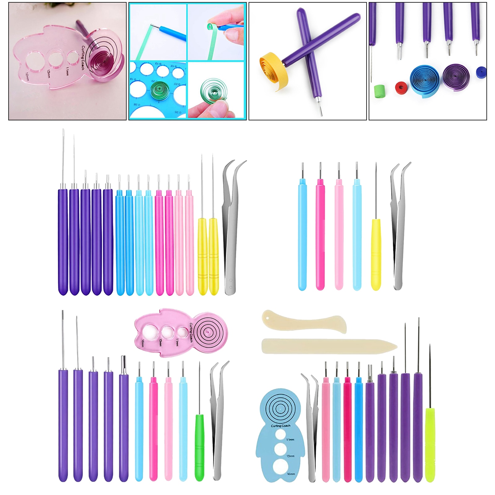 Ingelaste Quilling Gereedschap Quilling Levert Hand Craft Diy Tool Voor Volwassenen 16 Stuks