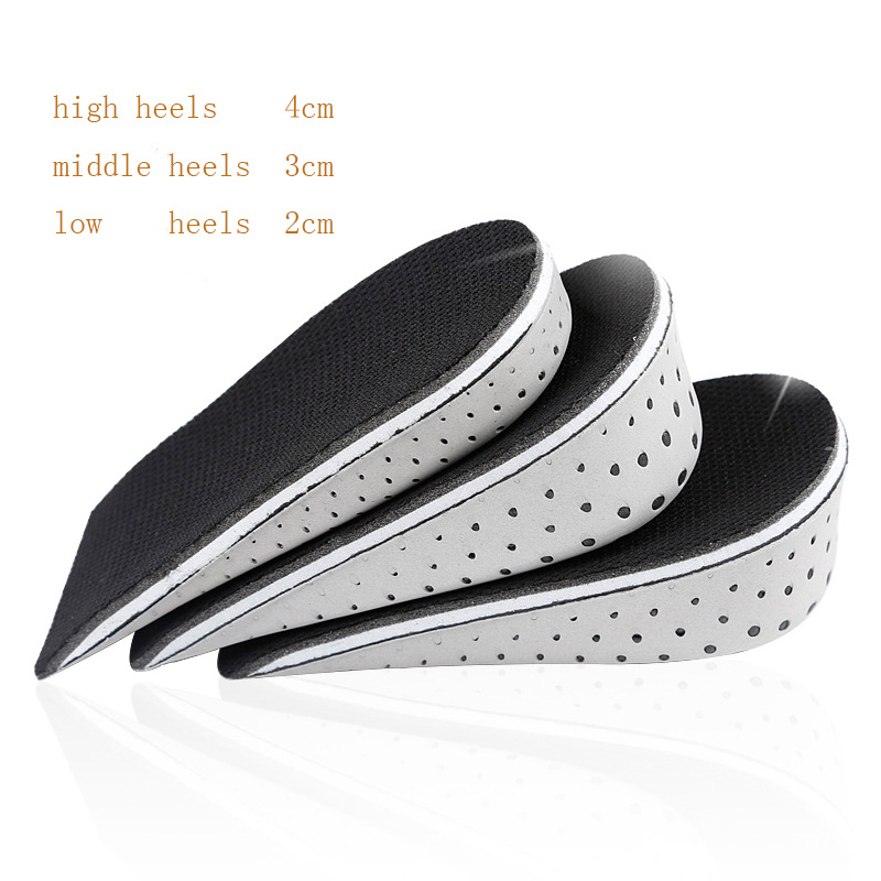 Semelle intérieure respirante rehaussant les chaussures de sport à insertion de talon coussin unisexe 2-4 cm de hauteur augmentant les semelles intérieures: 2cm