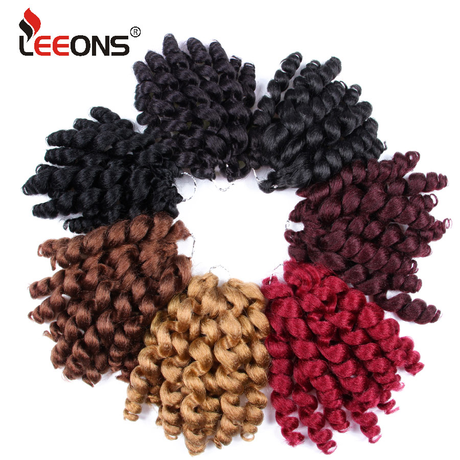 Leeons Jumpy Wand Curl Hair Extension For Braids Jamaican Bounce Crochet Hair Jumbo Braid Synthetic Braiding Hair For Women