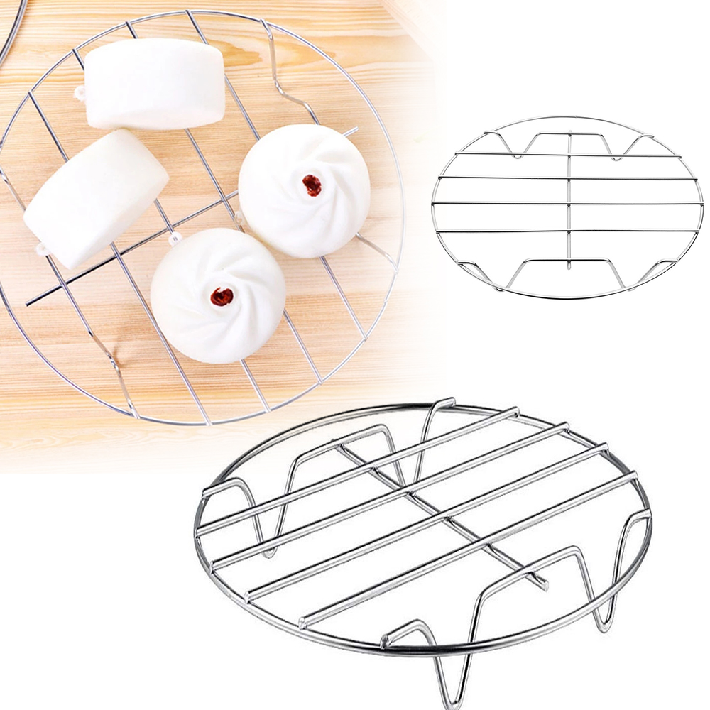 Accesorios reutilizables para freidora de aire, estantes de acero inoxidable para cocinar al vapor, verduras y arroz, utensilios de cocina