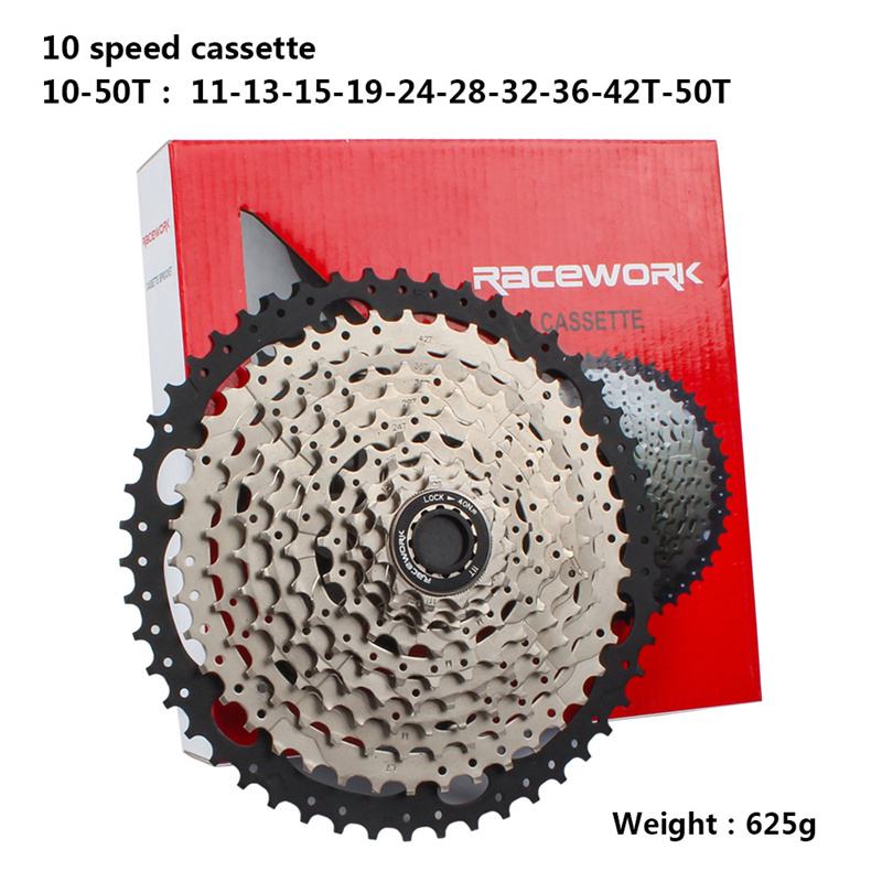 RACEWORK Kassette MTB 10 11 12 geschwindigkeit mountainbike racing reise kettenrad fahrrad freilauf: 10speed11 50T silver