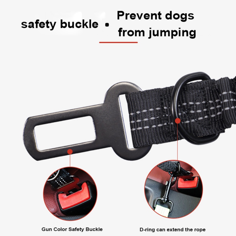 Pet Veiligheidsgordels Voor Honden Reflecterende Elastische Bungee Buffer Sluit Hond Harnas In Voertuig Auto Honden Terughoudendheid Reizen Dagelijks Gebruik