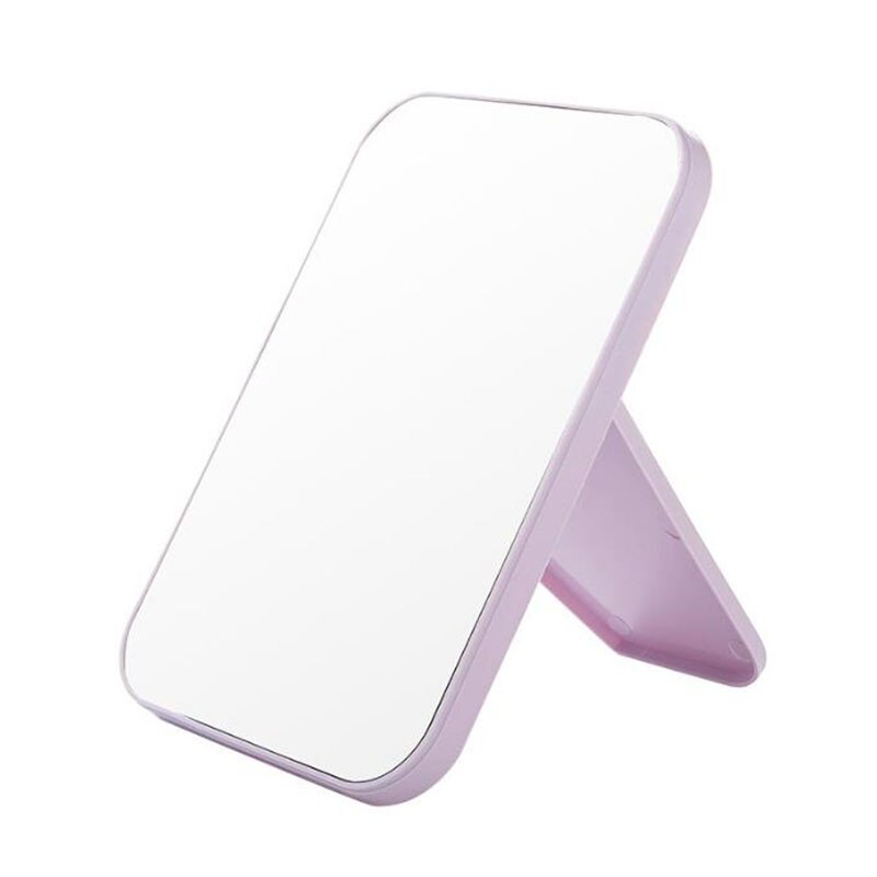 Miroir de maquillage pliant HD rectangulaire Table miroir bureau Simple Dressing Portable vanité maquillage miroir: purple