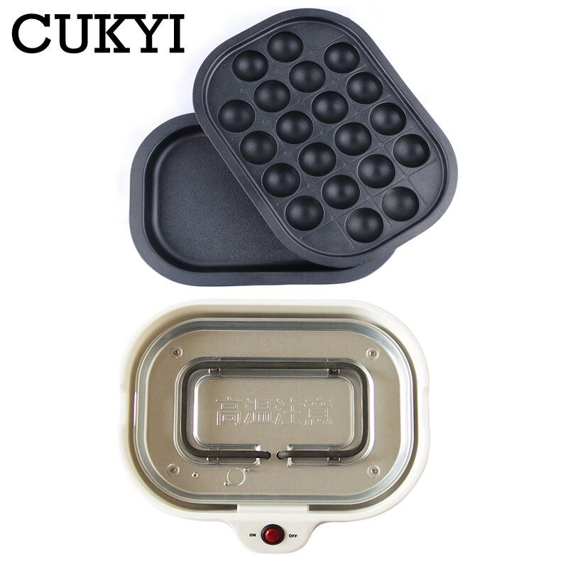 CUKYI household OctopusBall Maker Takoyaki Machine 800W 220V 20 holes Kitchen helper 2 frying pans