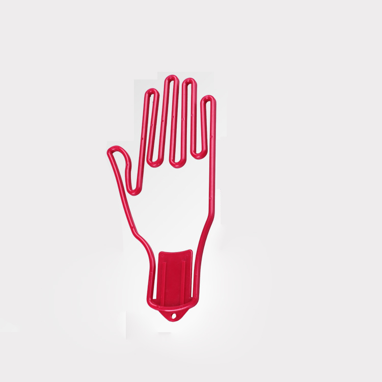 Golfhandsker holder med nøglering plast handske rack tørretumbler bøjle værktøj: Rød