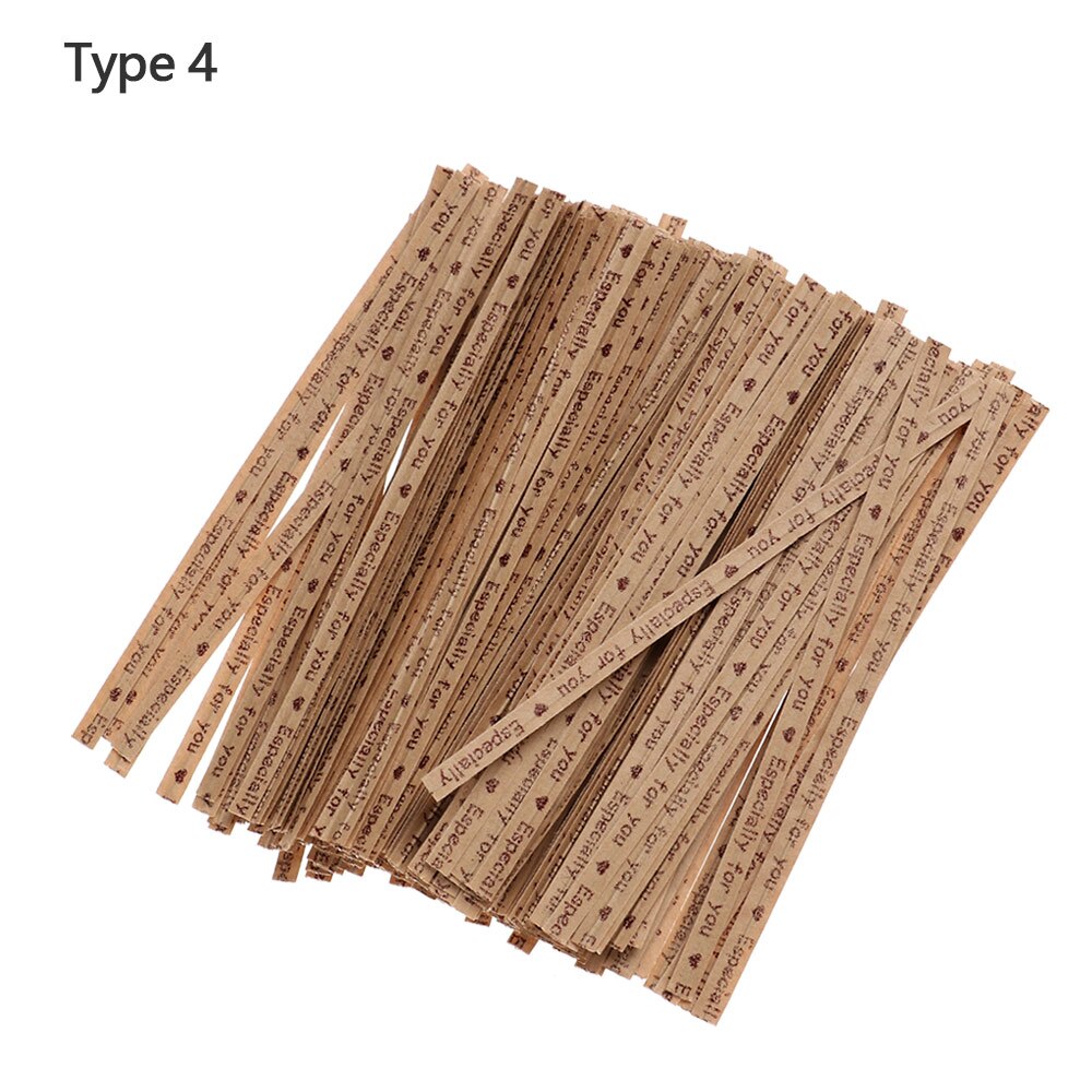 Bolsa para envolver , embalaje de corbata, panadería, de boda, bolsa para galletas y dulces, lazos de giro, especialmente para ti, suministros de herramientas de embalaje DIY, 200 Uds.: Type 4