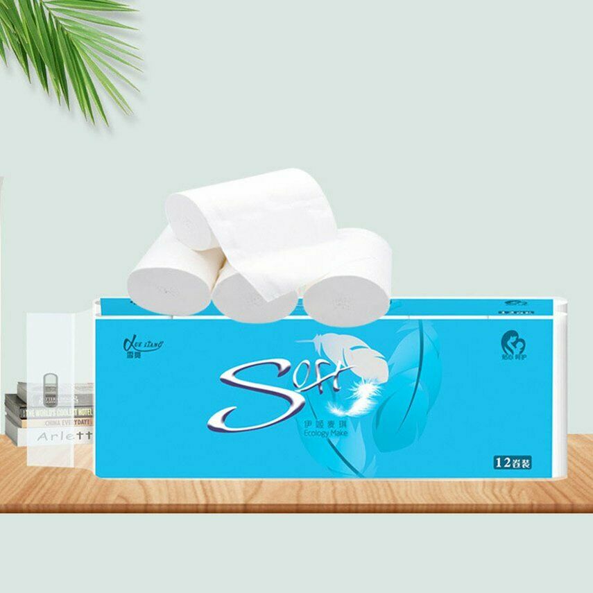 Rollo de papel higiénico para el hogar suave y gruesa absorción de agua Flexible N6