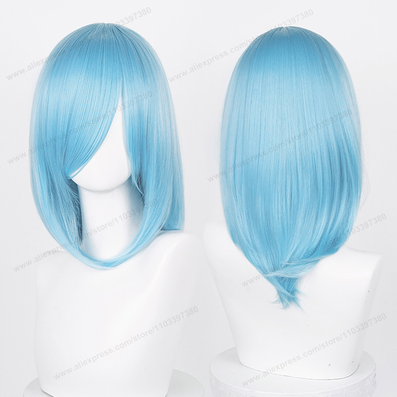 Anime 40 cm Mittel Basic Synthetische Knall blond Cosplay Perücke Schwarz Weiß verrotten Rosa Grün Braun Gold Blau Frauen Hitzebeständige haar: nicht gefärbt