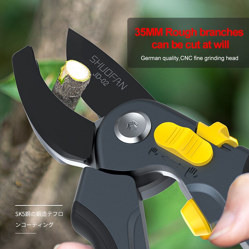 Powerful Garden Pruners Trim Metal Cutting Scissors Hand Tools Shears Grafting Secateurs Flowers Branch Cutter Plant Pruning