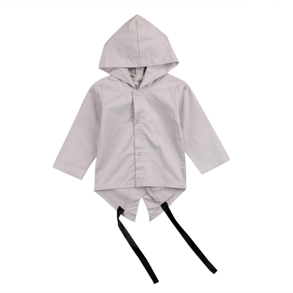 Autumn Winter Infant Newborn Boys Warm Outerwear Letter Long Sleeve Hooded Coat Winter Jacket Clothes Hoodies: Gray / 18M