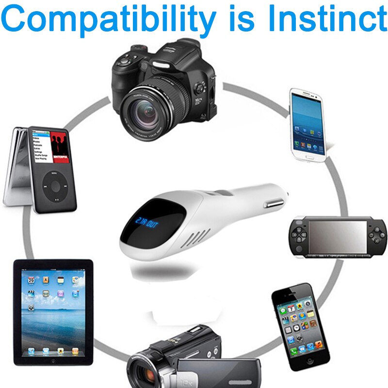 Car Negative Ions Air Purifier Ionizer Dual USB Port 12V Mini freshener Fresh Air Anion Ionic Purifier Oxygen Bar Ozone Cleaner