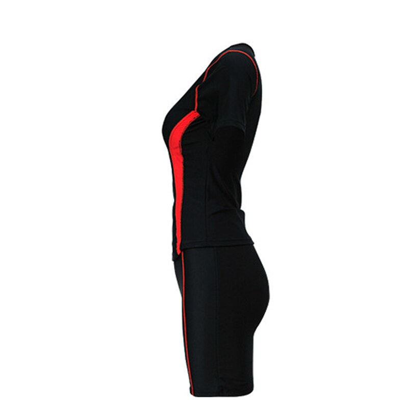Dames rashguard badpak met korte mouwen voor duiken, zwemmen en duiken, korte zwemkleding voor dames