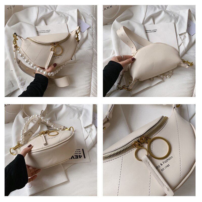 Pearl Mini Pu Lederen Crossbody Tassen Voor Vrouwen Zomer Schouder Handtassen Vrouwelijke Reizen Branded Trending Handtas