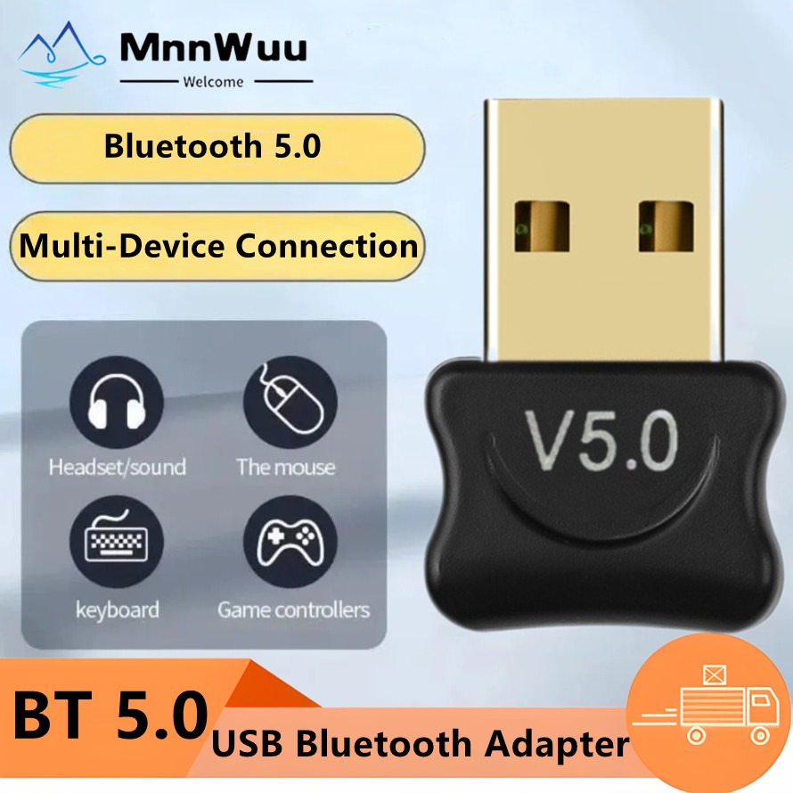 USB Bluetooth 5.0 Dongle Adapter Wireless Bluetooth Transmits Receiver for PC Laptop keyboard Tablet Phone Printer Game Speaker