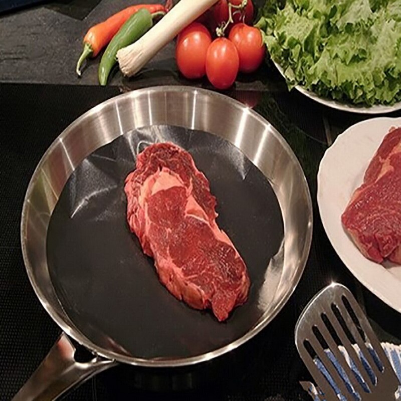 Non-stick Round Liner Sheet Teflon Barbecue Grill Mat for Microwave Oven For Outdoor BBQ Accessories AB