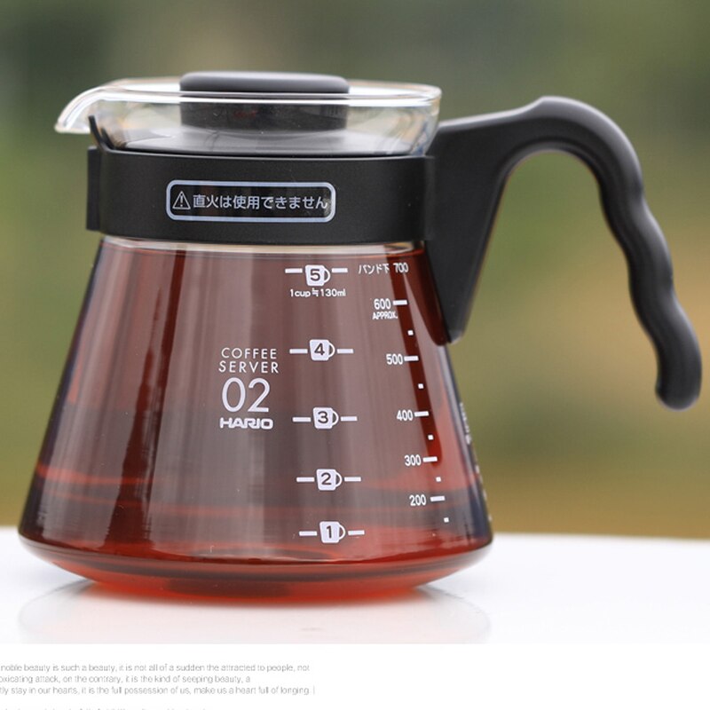 V60 Pour Over Glass Range Coffee Server Carafe Drip Coffee Pot Coffee Kettle Brewer Barista Percolator Clear