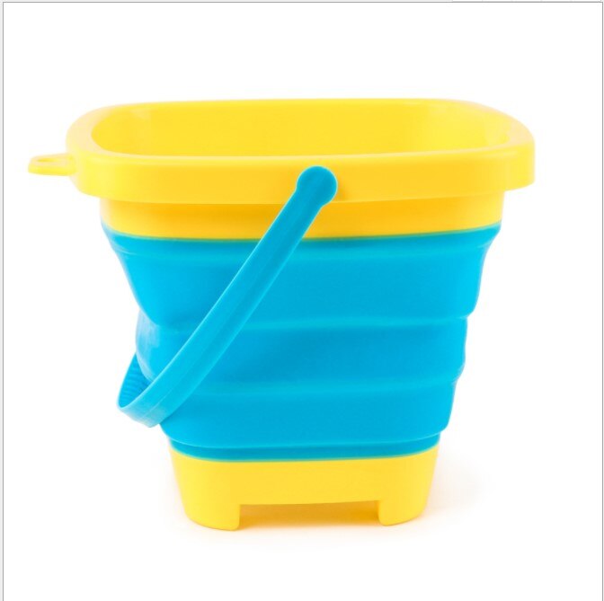 2.5 l sommarbarn strand leker sand plast hopfällbar bärbar hink & sandlåda strand leksaker set för barn att ha roligt fabriken: Himmelsblå