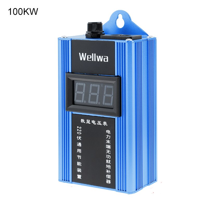 Intelligent Energy Saver 90-265V 50KW Power Electricity Saving Box EU/US Plug Factor Electricity Bill Killer Up To 35% for Home: US Plug / Blue 100KW