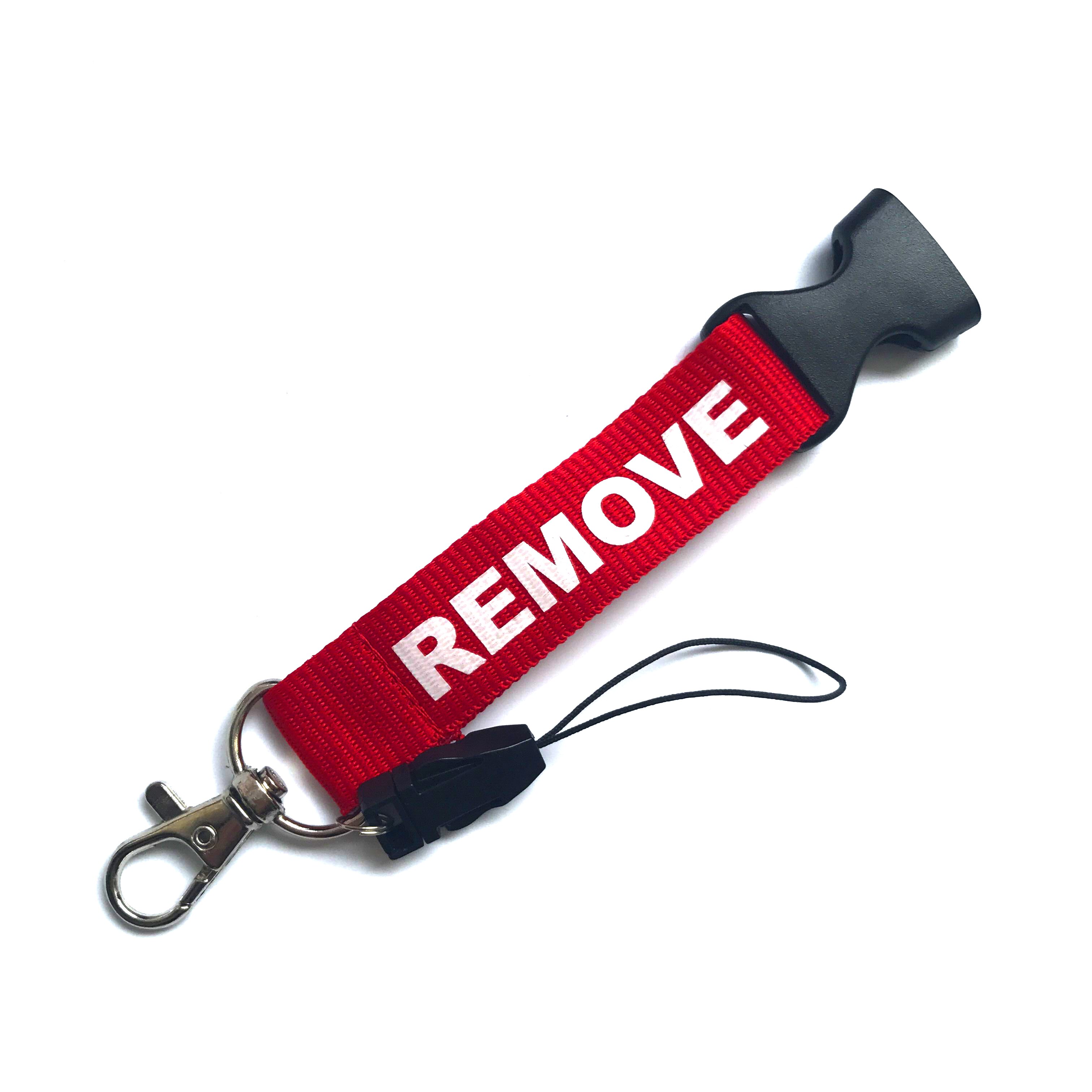 Verwijderen Voordat Vlucht Riem off White/Red Neck Strap Voor Kaart Badge off telefoons Gym Lanyard Geborduurde Sleutelhanger thuis singels