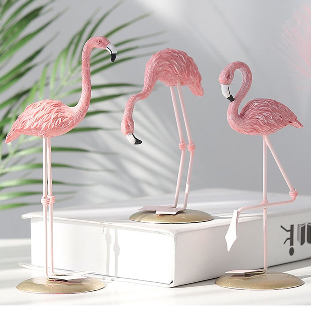 Lovely Cute Flamingo Resin Home Decorations Christmas Ornaments Table Desk Decoration for Home Bedroom