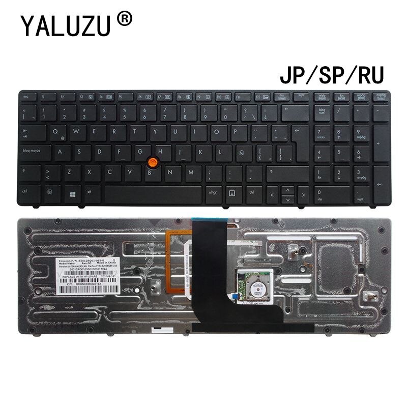 Teclado SP/JP/RU para ordenador portátil HP Probook 8560W 8570W con puntero