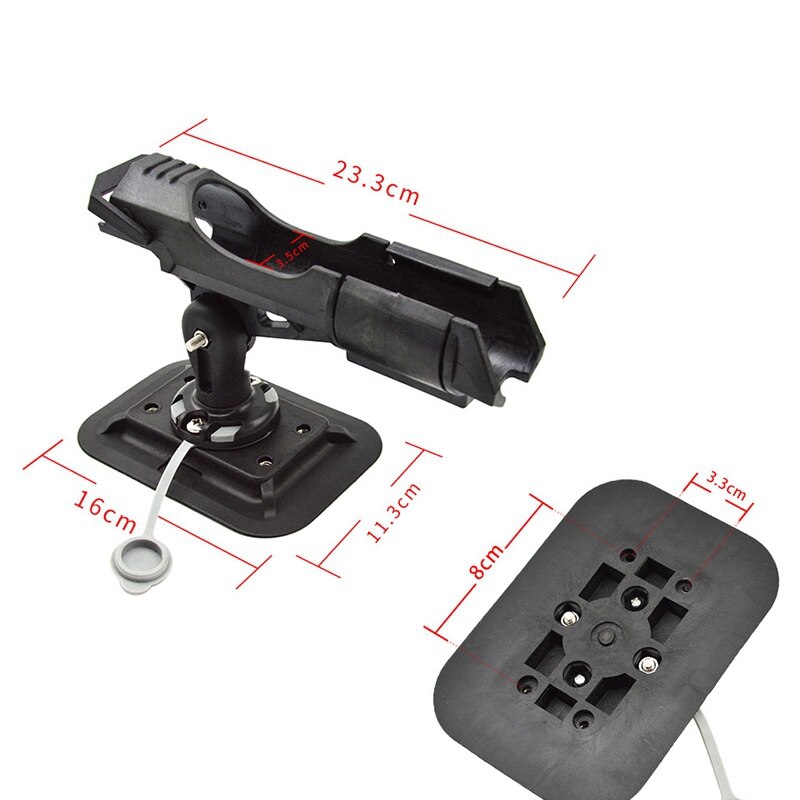 2 stk roterbar 360 gradere kajakk oppblåsbar båt jolle flåte fiskeverktøy fiskestang rask holder havutstyr verktøy