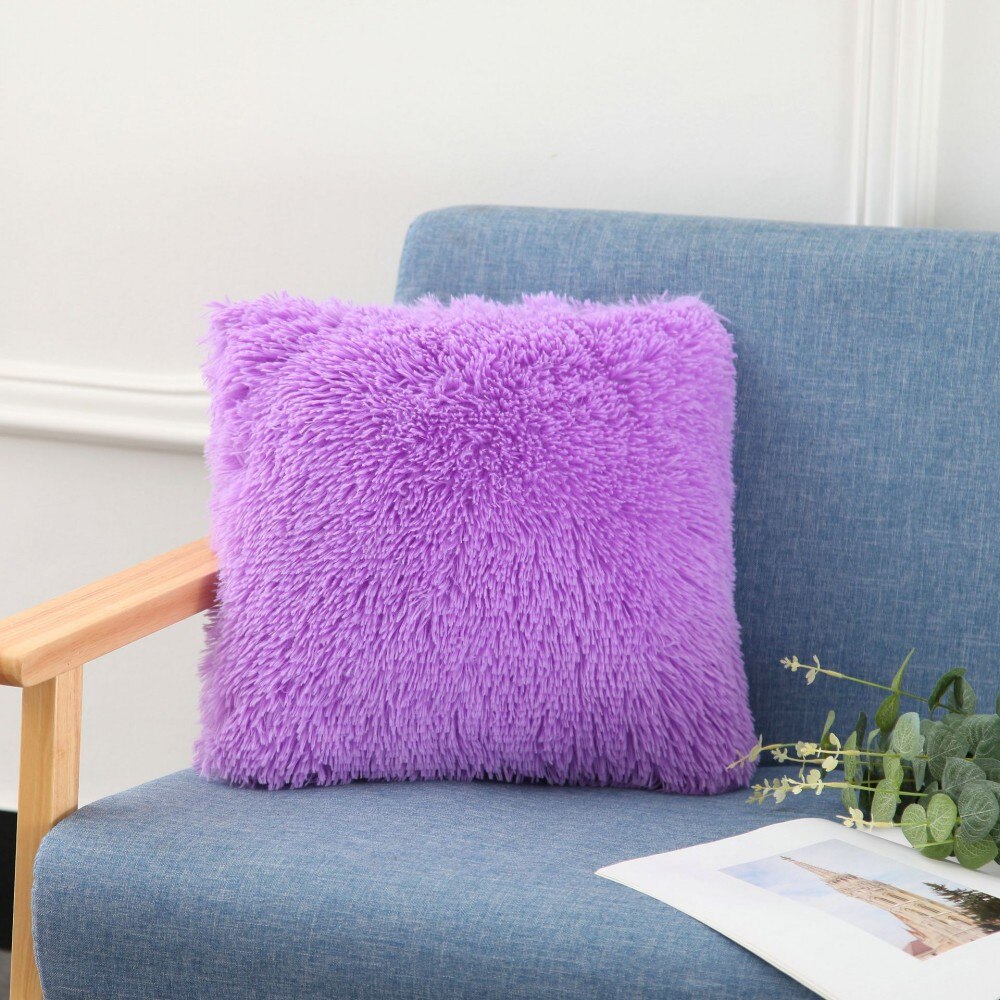 Effen Kleur Melk Wit Roze Blauw Pluche Kussenhoes 40X40 Cm Sofa Auto Decoratie Dutje Pillowsham Kussenslopen Baby kinderen: 5