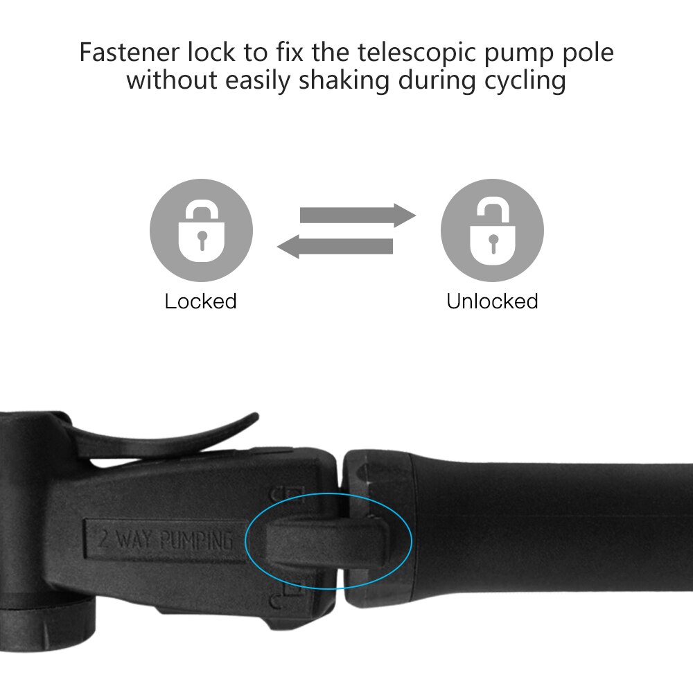 Mini Fahrrad Pumpe Schwarz Fahrrad Pumpe 80PSI Fahrrad Luftpumpe Passt für Presta Schrader Ventil Manuelle Ändern Tragbare Fahrrad inflator
