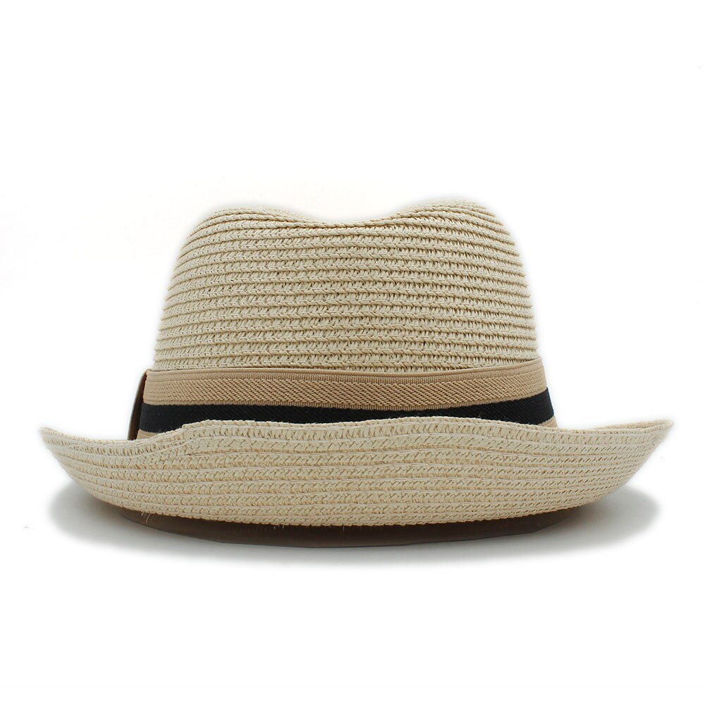 Classic Summer Women Men Toquilla Straw fedora Hat Queen Homburg Panama Cap Gentleman Dad Godfather Hat