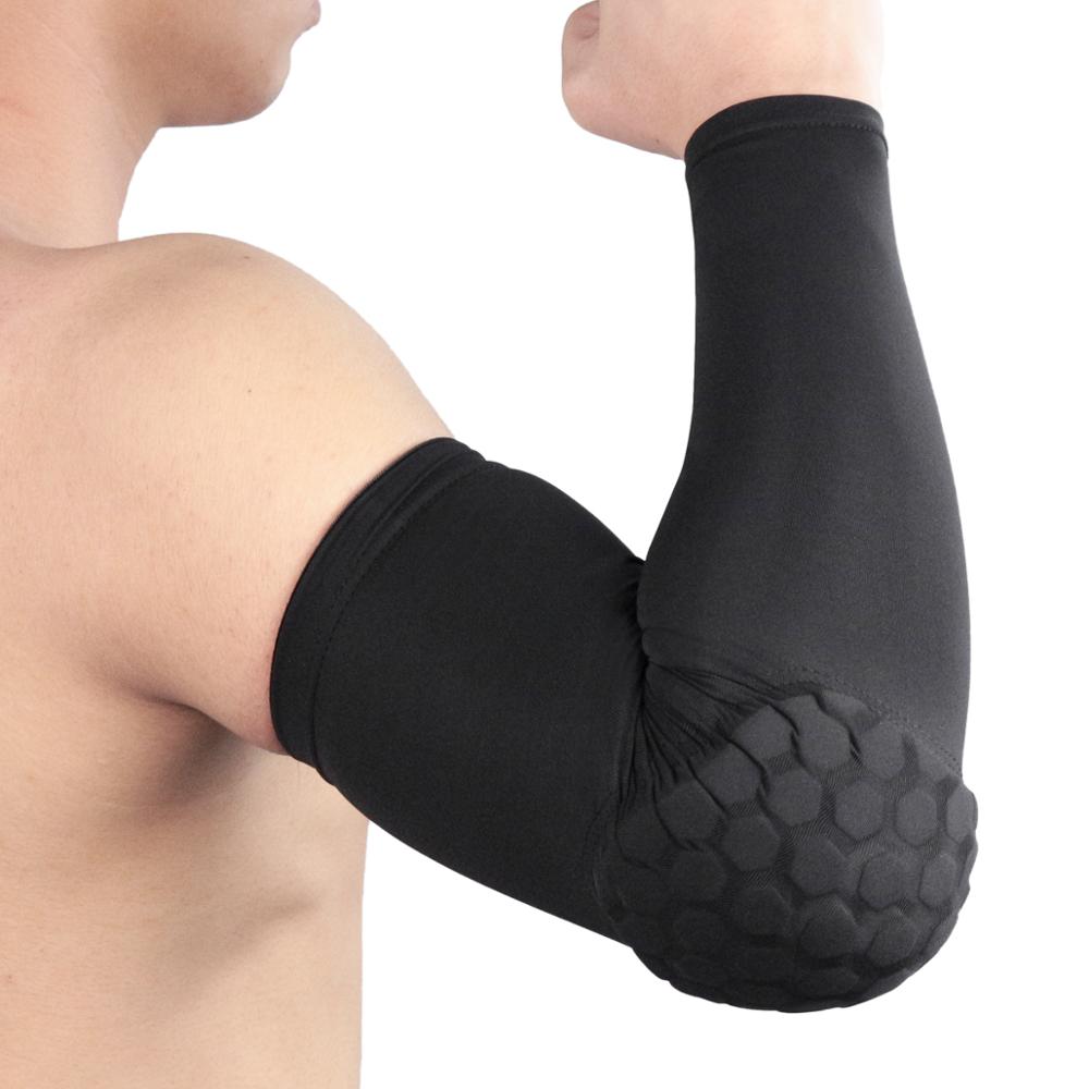 Ochraniacz sportowy Arm Honeycomb antykolizyjna osłona na łokieć koszykówka tenis Badminton: Black / Xl