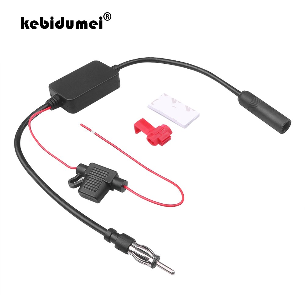 Kebidumei Auto FM Radio Antenne Signal Amp Verstärker Booster Universal 12V Auto 88-108MHz Für Marine Auto fahrzeug FM Verstärker