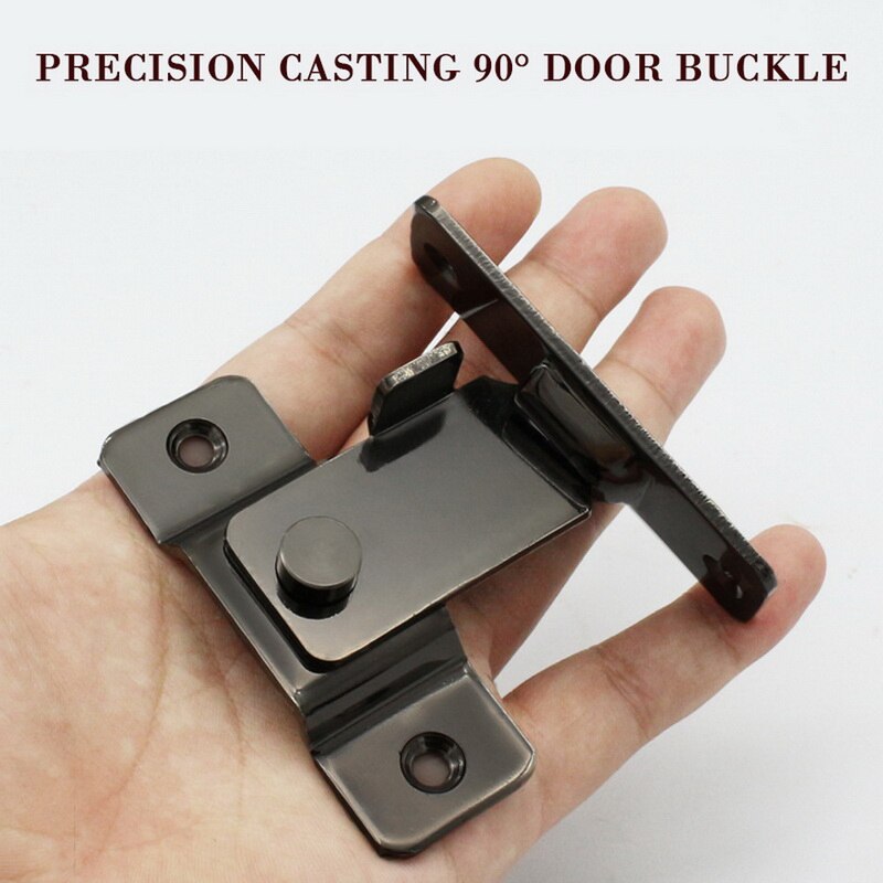 90 Degree Door Buckle Bolt Barn Home Bathroom Door Lock Right Angle Bending Latch Hasp