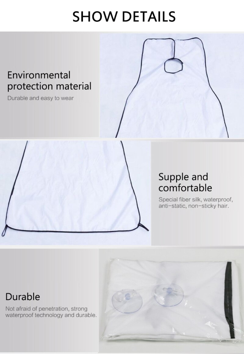 Salon Hair Cutting Gown Stylist Apron Barber Cloak Haircut Cape Cloth Beard Shave Apron Bib Shaving Trimmer Bathroom Organizer