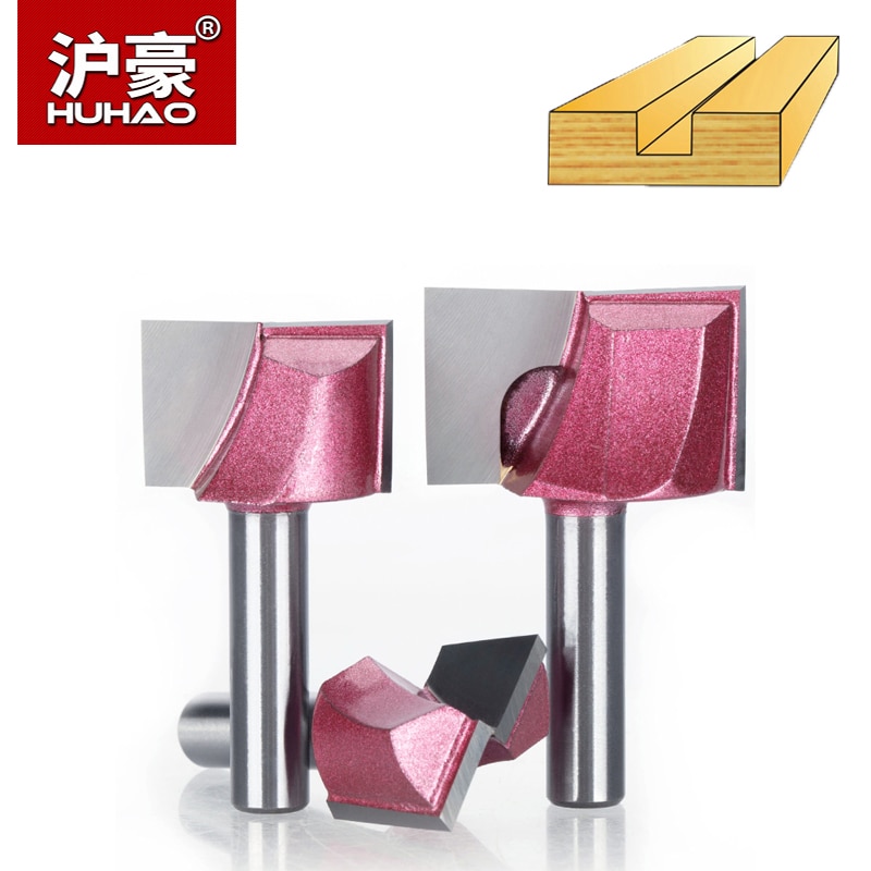 Huhao 1Pc Schacht 8Mm Cnc Reinigen Bodem Router Bit Houtbewerking Gereedschap Bits Voor Hout Dubbele Fluit Carbide Getipt endmill