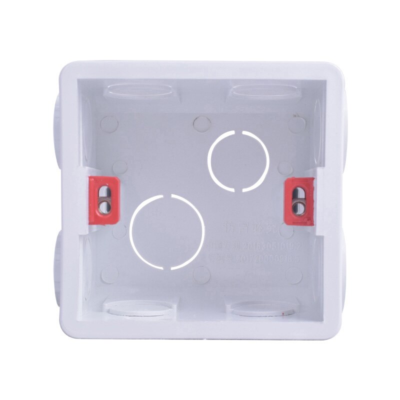 86*86mm Cassette Universal White Wall Mounting Box for Wall Switch and Plastic Enclosure Socket Back Box Outlet: mounting box 2
