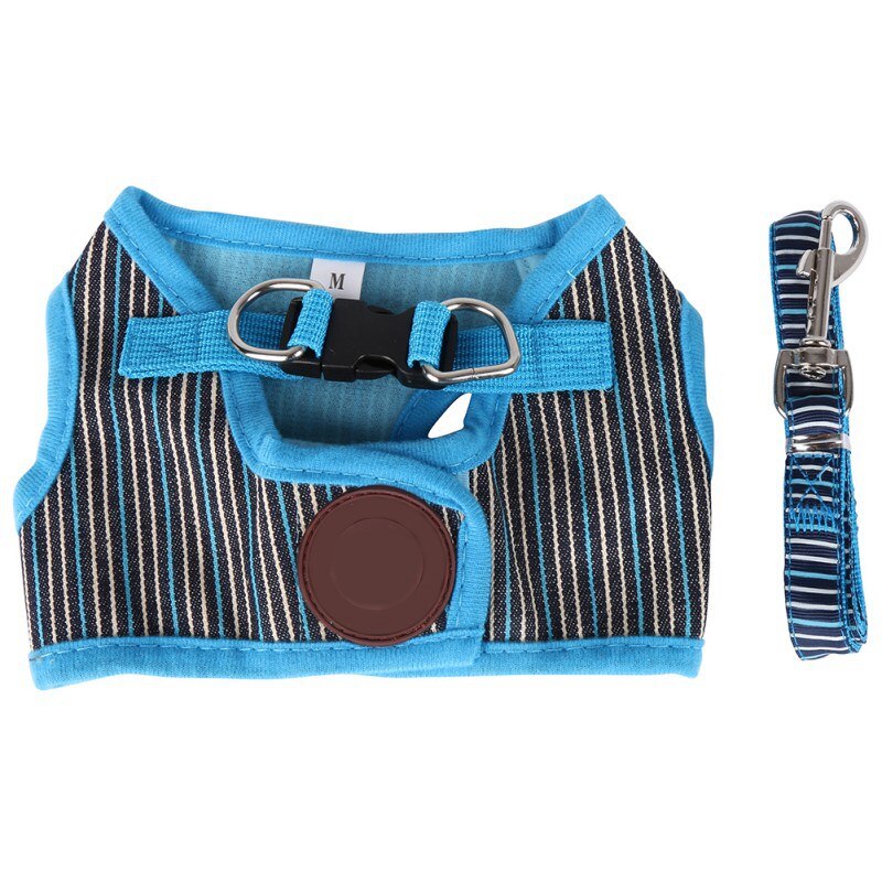 Cyd-vierkant hondenveiligheidsvest harnas voor buiten, zacht, verstelbaar vest voor kleine, middelgrote en grote honden: Blauw / M