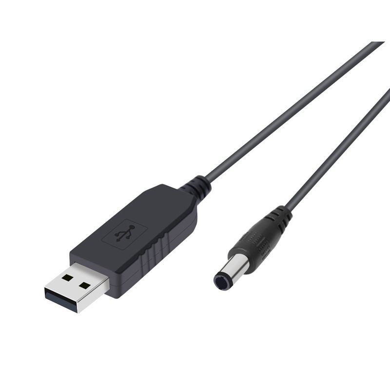 Usb  dc 5v till  dc 12v 2.1mm x 5.5mm modulomvandlare dc fat hankontakt jack strömkabelkontakt, usb till dc kabel  -1m (5v )