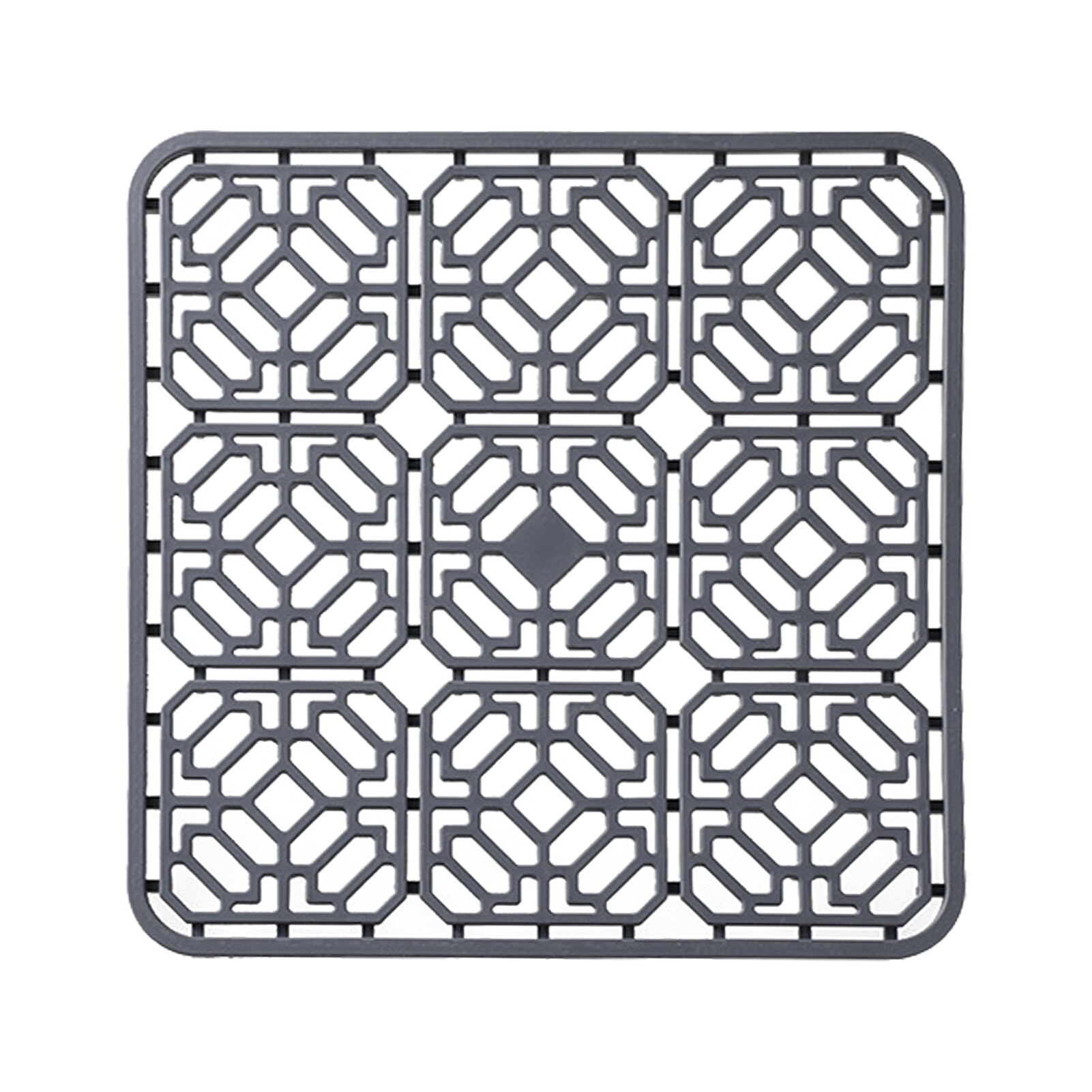 Küche Netz Edelstahl Waschbecken Schutz Matte Wärme Beständig Silikon Pad Ablauf Isolierung Pad Schüssel Schüssel Keramik Boden Trocknen: Dunkelgrau / 40cmx27cm
