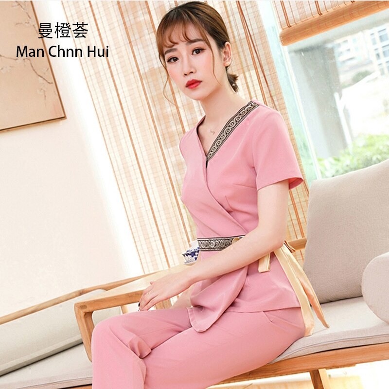thailändisch Spa Kleidung Elegante Frauen Arbeiten Anzug Hotel Rezeption Uniform Schönheit Salon Krankenschwester Uniformen kosmetikerin kleidung